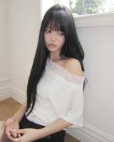 ルボン ワンショルダー半袖Tシャツ
