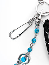 BBD ストーンボールロープキーリング (Turquoise&Black)