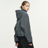 Legal Alien washed hoodie Jacket_Shadow Grey