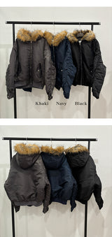 [F/W]リアルファーMA-1中綿ジャンパー(3color)