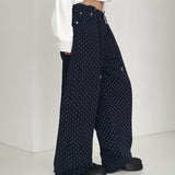 Possle dot string wide pants