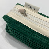 Clam round pencilcase _ Corduroy broccoli