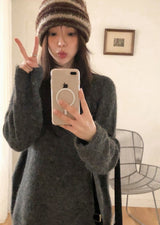 Hairy Multi Border Knit Beanie (2color)