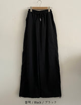 Benty Side Pintuck Big Balloon Wide Fit Nylon Long Pants 2 Colors