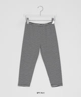 Mimi Stripe Layered Three Quarter Leggings Pants
