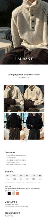 [F/W]ハイネックヘビーニット(2color)