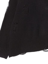 DAMAGE OFF SHOULDER KNIT BLACK