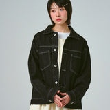 [UNISEX] Stitch Washing Denim Jacket