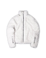FAUX FUR MULTI ZIPPER WHITE JACKET
