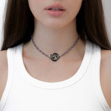 CANDY BALL ROSE CHOKER (LAVENDER)