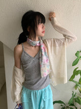 Hirina Lovely Punching Star Strap Sleeveless