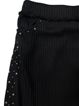 shining studded knit long skirt