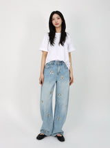 PUPPY EMBROIDERED CURVED DENIM code 26225