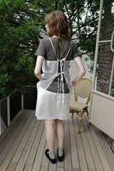 Satin skirt, Grey