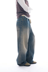 Life deep wide denim pants
