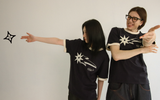 Shooting star Ringer tee @ Navy * Ivory