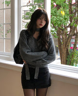 Tote Belted Brushed Skirt
