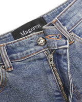 Metal Triclipse Slim Fit Bootcut Denim Pants Blue