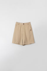 Suede half pants (Beige)