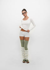 [B-BASIC] Tension Standard Slim U-Neck Long Sleeve Tee (2 SIZE)