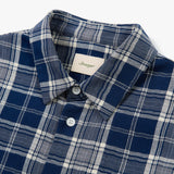 Stranger Classic Fit Cotton Embriodery Long Sleeve Shirt (Blue Check)