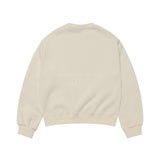 24FW オールドスクールクラックプリンティングクロップナッピングズリースウェットシャツアイボリー