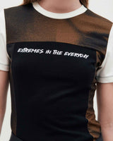 Blocked Graphic SS T-shirt _ BROWN