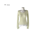 Todu Round See-through Long Sleeve T-Shirt