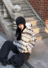 #Cozy Nordic Boa Fleece Hood Jumper (2color)