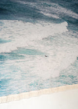 JEJU marine blue tassel blanket