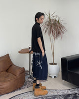 メドローカットハーフジップ半袖Tシャツ