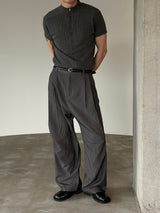 Slim fit mock neck half zip up(4color)
