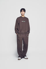 24FW BELLY COLLAGE LOGO PANTS BROWN