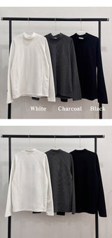 [MUSCLE FIT] Curved line half pola sleeves(3color)