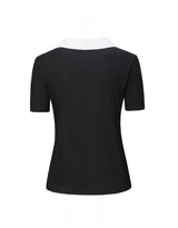 Roseline ribbon collar blouse
