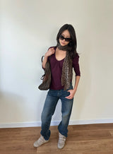 ruched neck tee