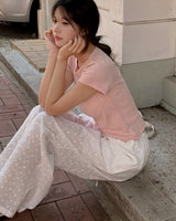 Fore eyelet banding pants