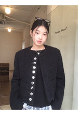 Unique Burton Round Quilting Tweed Jacket