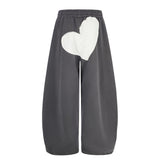 ミエル ハート パッチ ワイド パンツ