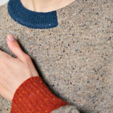Color Block Crewneck Sweater