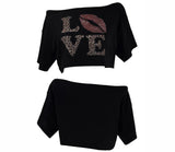 leopard love off shoulder T (2color)