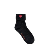 Heart cuffs socks Black