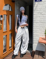 Sheer シースルー ボートネッククロップショートスリーブ