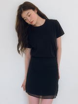 ベーシックコットンTシャツ - Black