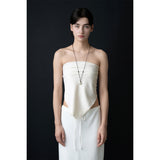 N.024/SHELL LEATHER NECKLACE_BLACK