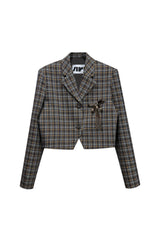 WHITNEY CROP JACKET / CHARCOAL
