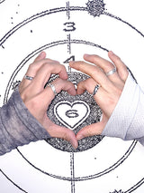 HEART TARGET WAVE RING