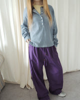 WOOD STRING WIDE PANTS