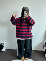 トラック3 ラインバルーンナイロンパンツ 🎀🩷🤍🖤🧸6カラー