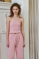 Waffle sweat pants_pink